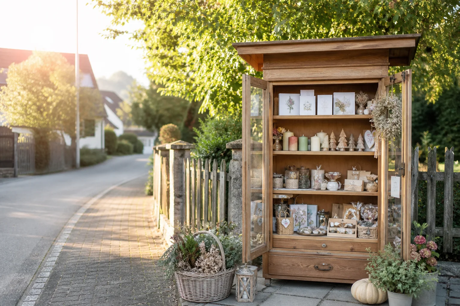 Schranklädchen mit handgemachten Geschenkideen und regionalen Produkten